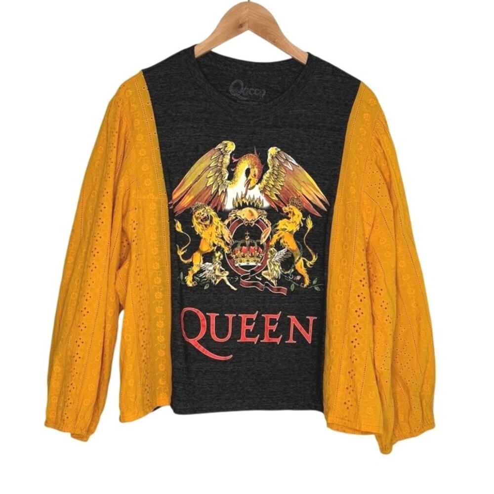 Handmade custom QUEEN T-SHIRT TOP BLOUSE Size L